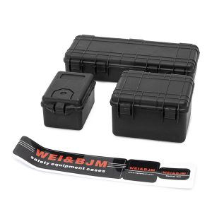 Hobbytech scaler plastic tool box cases - set of 3 (Black)