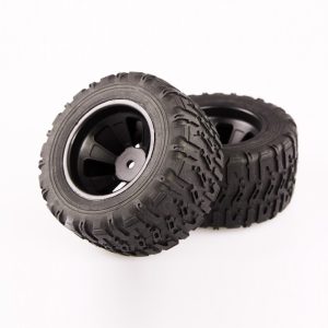 Pre-mounted Monster Truck tyres on Black wheels - pr (EMB-MT)