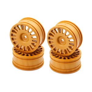 Gold - 18 spoke 25mm rally wheels - 4 pcs (PTG-2)