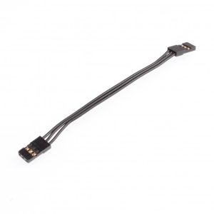 Rx all-black connector wire - 90mm (JR male to JR male)